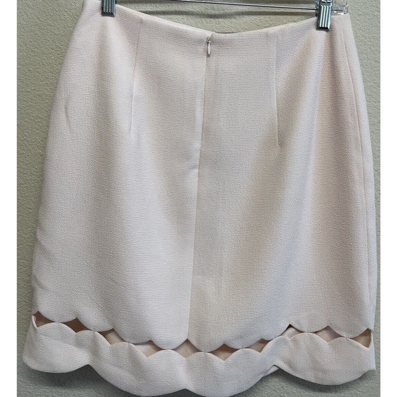 Club Monoco Atrina Skirt Size 8 Pink Pearl Scalloped Cutout Hem NEW - Picture 11 of 13